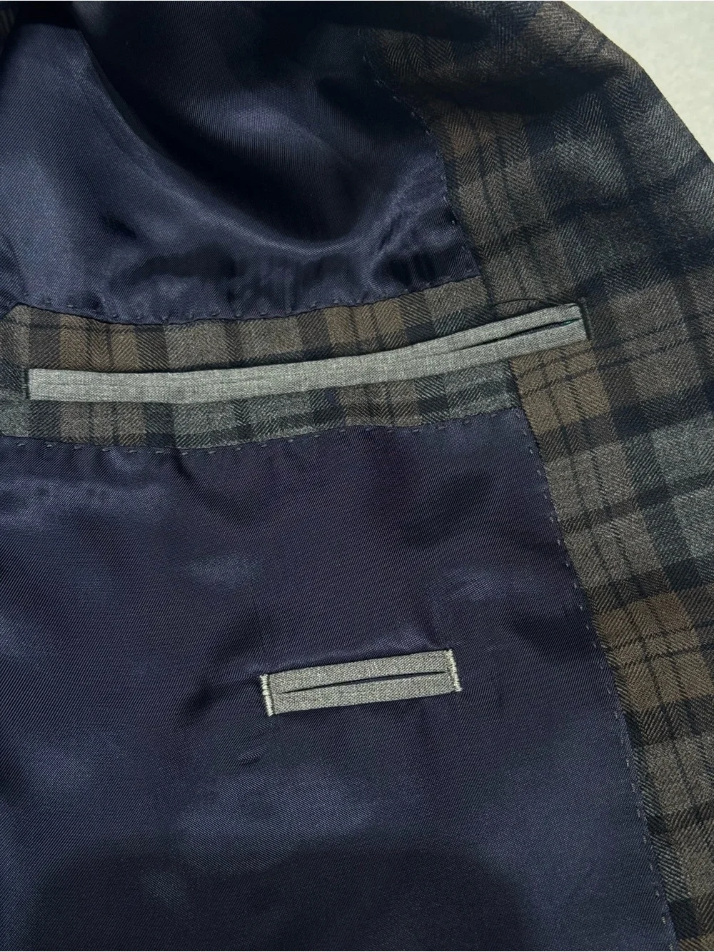 J.Crew Ludlow Men's Plaid Sport Coat in Blue and Brown